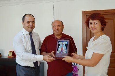 Denizbank �lgililerinden Ba�kan Otg�z�e Ziyaret