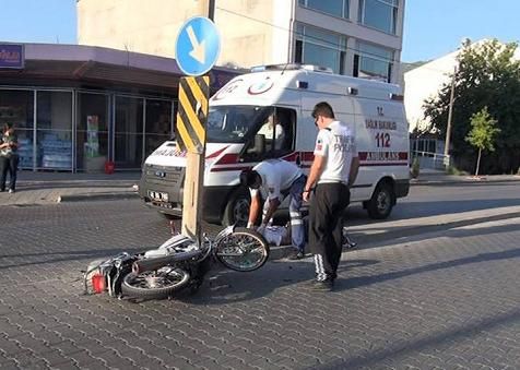 Motosiklet Kazas�nda 1 Ki�i Yaraland�