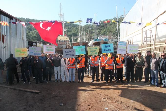 Teknecilerden Tershane Eylemi