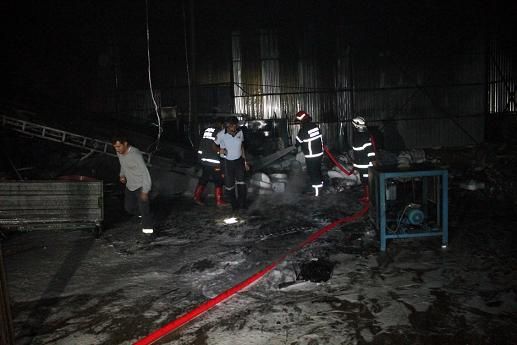 Plastik Gr Dnm Fabrikasnda Yangn 