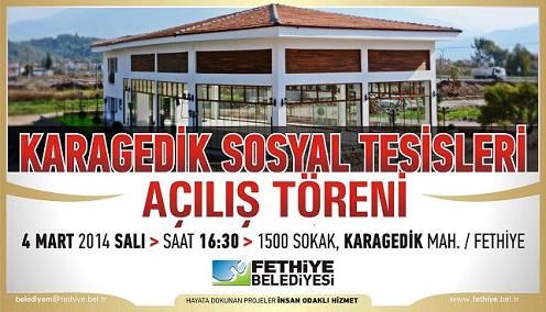 Karagedik Sosyal Tesisleri Sal Gn Hizmete Alyor