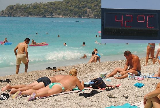 Fethiye�de S�cakl�k 42 Derece Olarak �l��ld�